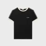 celine regular t-shirt in cotton jersey black