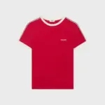 celine regular t-shirt in cotton jersey red