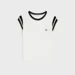 Celine triomphe regular t-shirt in cotton jersey white