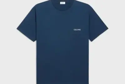 celine loose t-shirt in cotton jersey blue