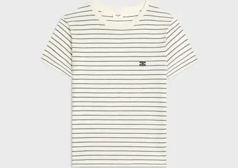 Celine TRIOMPHE REGULAR T-SHIRT IN STRIPED JERSEY