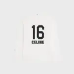 celine 16 loose t-shirt IN cotton jersey White