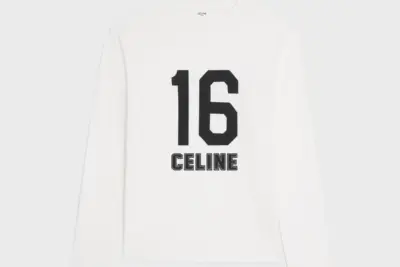 celine 16 loose t-shirt IN cotton jersey White