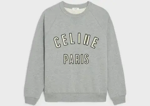 Loose Celine Paris sweatshirt made of cotton fleece grey - XL