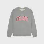 celine loose sweatshirt in COTTON FLEECE grey