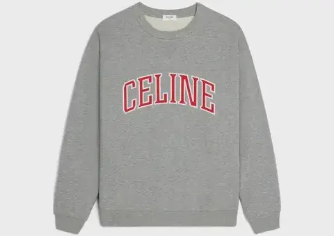 celine loose sweatshirt in COTTON FLEECE grey - M