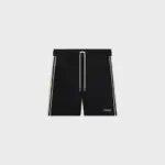 celine tracksuit shorts in double face jersey black