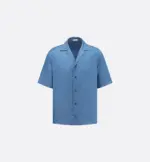 Dior Oblique short-sleeved shirt blue