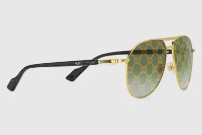 Aviator frame sunglasses green