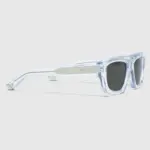 Rectangular frame sunglasses crystal grey