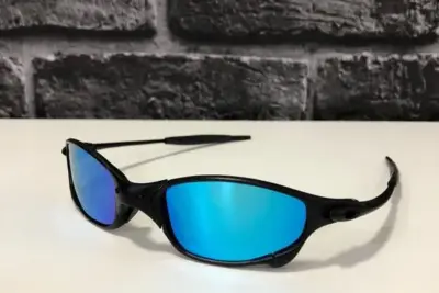 Oakley Juliet Carbon Sunglasses Blue Lens