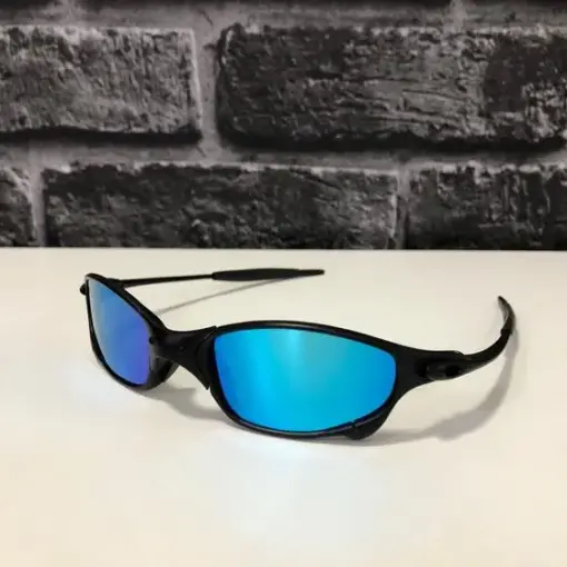 Oakley Juliet Carbon Sunglasses Blue Lens