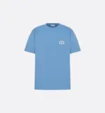 CD Icon T-Shirt, Relaxed Fit Blue Cotton Jersey