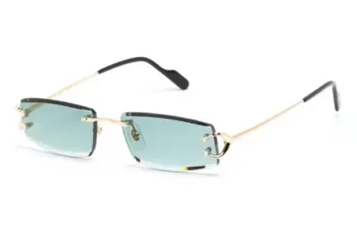 Cartier Eyewear Sunglasses with square frames Gold/Green