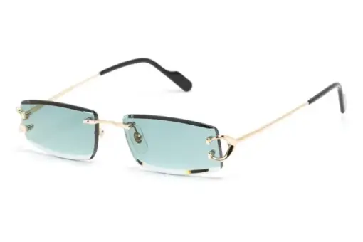 Cartier Eyewear Sunglasses with square frames Gold/Green