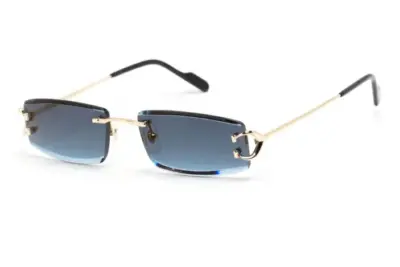 Cartier Eyewear Sunglasses with square frames Gold/Blue