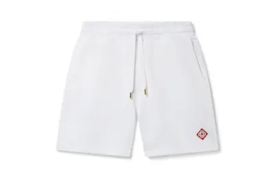 Casablanca Diamond Logo Patch Sweatshorts white