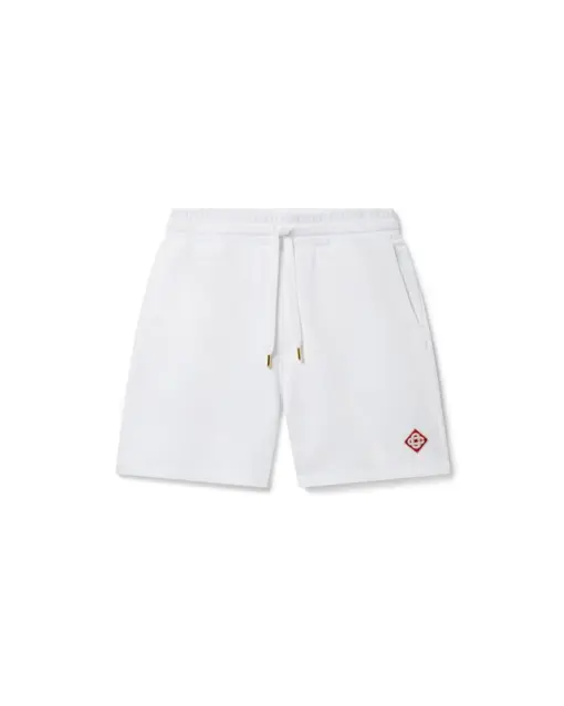 Casablanca Diamond Logo Patch Sweatshorts white