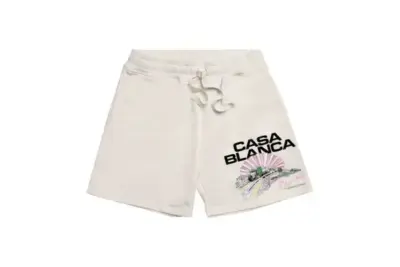 Casablanca Racing Shell Embroidered Sweatshort ‘Off White’