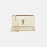 YSL sunset medium shoulder bag – white