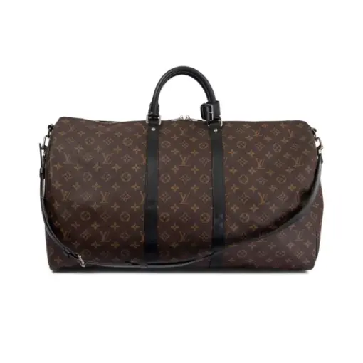Keepall 55 Travel Duffle Bag Monogram Brown/Black