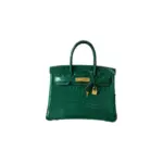 Hermès Birkin 30 embossed crocodile green