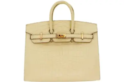 Hermès Birkin 25 Vanille Alligator Mississipiensis