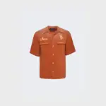 Amiri Saturday Night Camp Shirt Burnt Orange