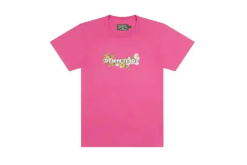 Denim Tears Floral Logo T-Shirt Pink