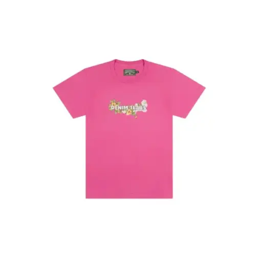 Denim Tears Floral Logo T-Shirt Pink