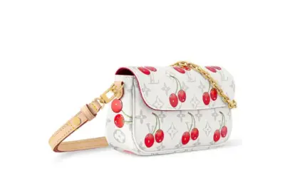 LV x Takashi Cerise Wallet Bag White
