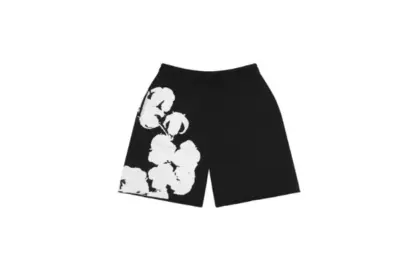 Denim Tears Biggie Cotton Wreath Sweat Shorts Black