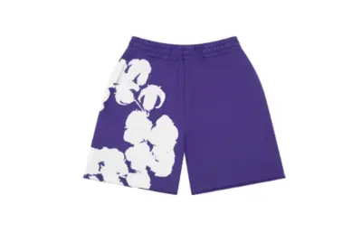 Denim Tears Biggie Cotton Wreath Sweat Shorts Purple