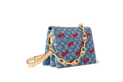 LV X TM Cerise Denim Coussin PM Bag