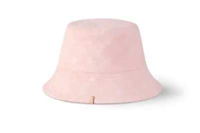 LV Denim Bucket Hat Pink