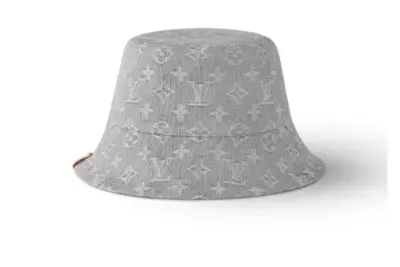 LV Denim Bucket Hat Grey