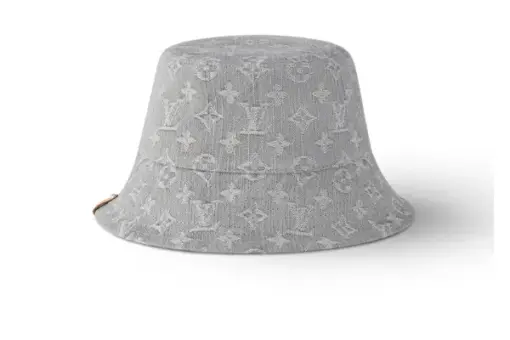 LV Denim Bucket Hat Grey