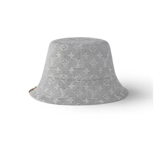 LV Denim Bucket Hat Grey