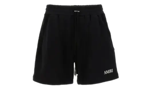 AMIRI logo-embroidered track shorts black - M, Black