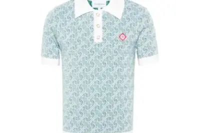 Casablanca jacquard monogram polo shirt