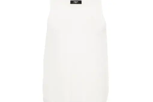 AMIRI logo-embroidered vest top white