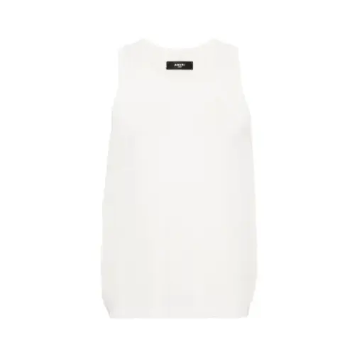 AMIRI logo-embroidered vest top white