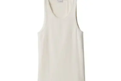 Burberry Equestrian Knight ribbed vest top grey