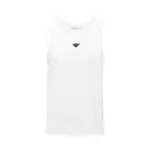 Prada triangle-logo cotton tank top white