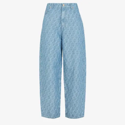 FENDI Jean long Jean Bleu clair
