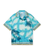 Poolside Emblem Short Sleeve Shirt Turquoise