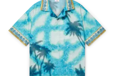 Poolside Emblem Short Sleeve Shirt Turquoise