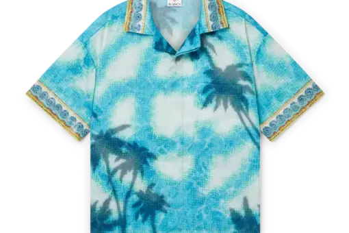 Poolside Emblem Short Sleeve Shirt Turquoise