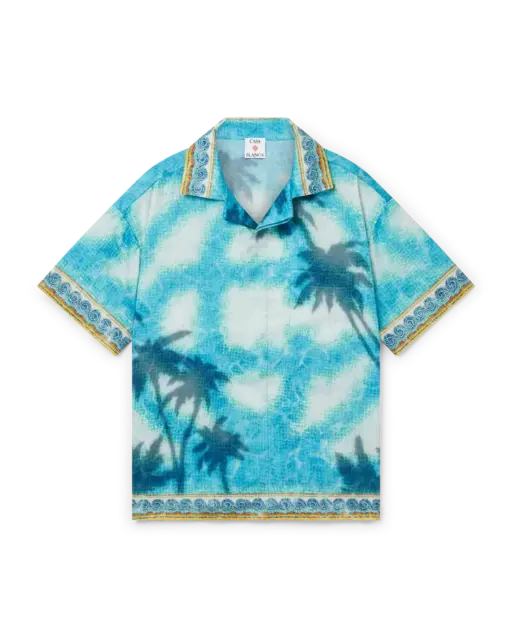 Poolside Emblem Short Sleeve Shirt Turquoise