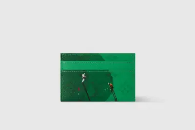 LV Double Card Holder Vert